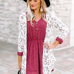 New. Gameday Couture Wild Thing leopard cardigan